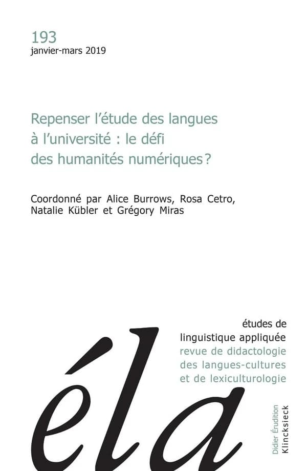 Études de linguistique appliquée