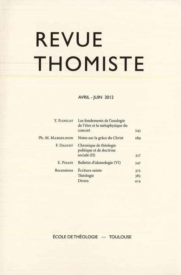 Revue Thomiste - 2