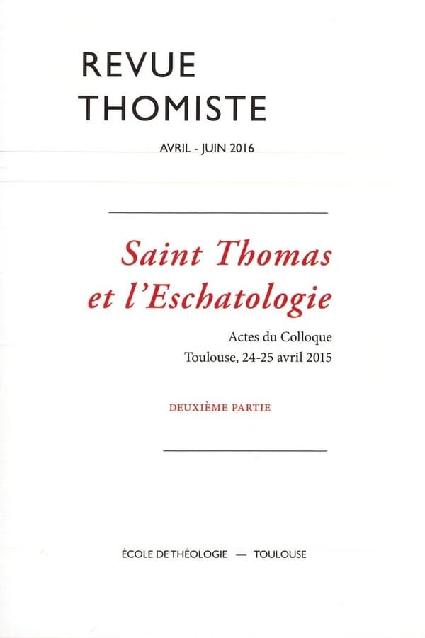 Revue Thomiste - 2