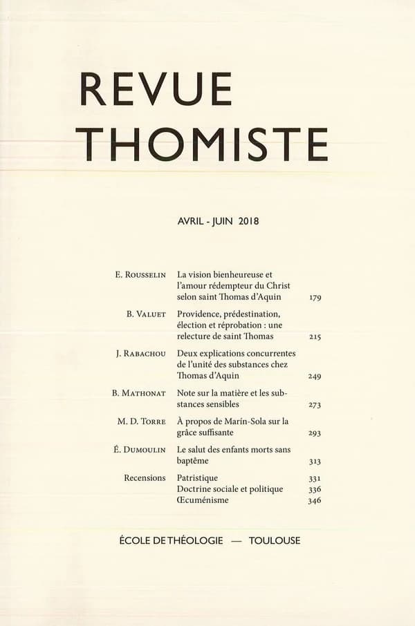 Revue Thomiste - 2