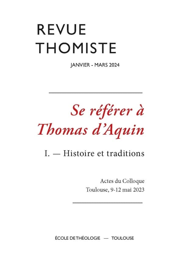 Revue Thomiste - N1