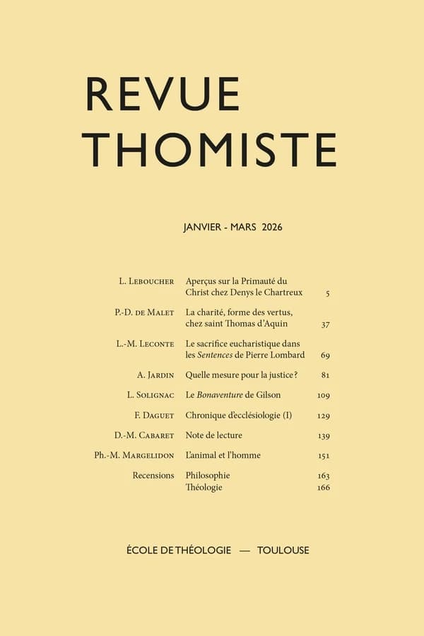 Revue thomiste : 1