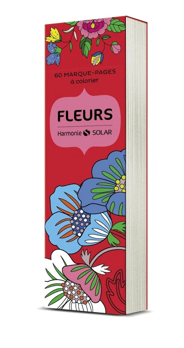 Marque-pages à colorier ; fleurs