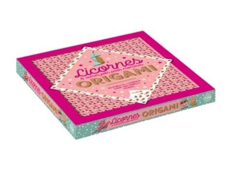 Coffret origami Licornes et autres jolis petits monstres  - Avec 100 feuillets, 2 formats, 1 livre avec modèles et 100 stickers