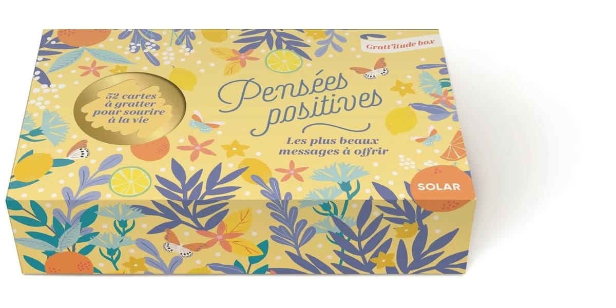 Gratt'itude Box : pensées positives : les plus beaux messages à offrir : 32 cartes à gratter pour sourire à la vie