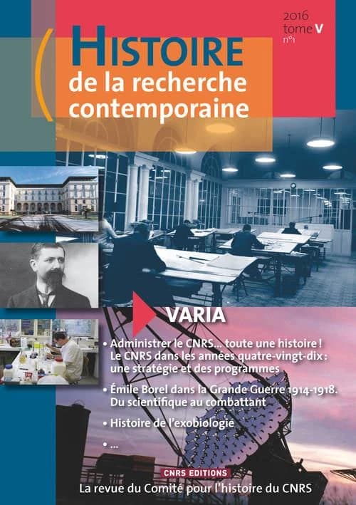 Histoire de la recherche contemporaine Tome 5