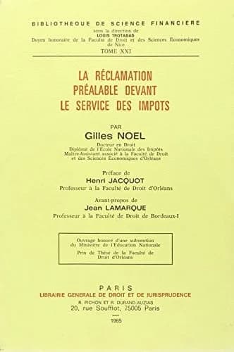 La Réclamation préalable devant le service des impôts