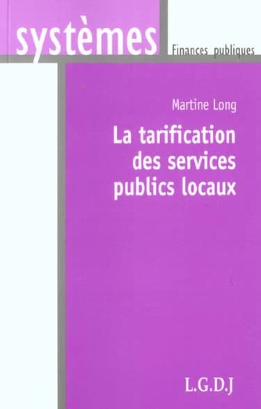 La tarification des services publics locaux