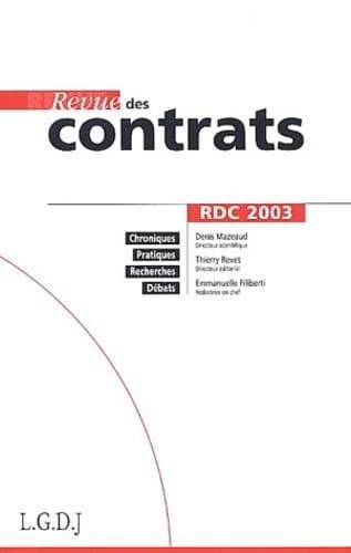 Revue des contrats n 1