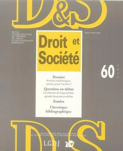 Revue droit et societe n 60