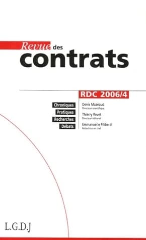 Revue des contrats; rdc 2006