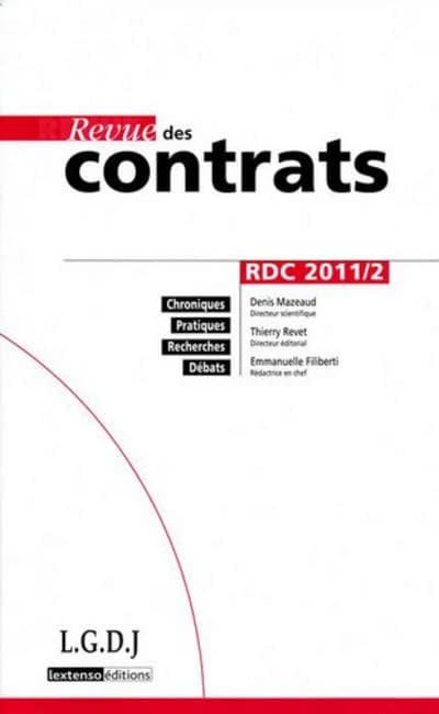 Revue des contrats n.2011