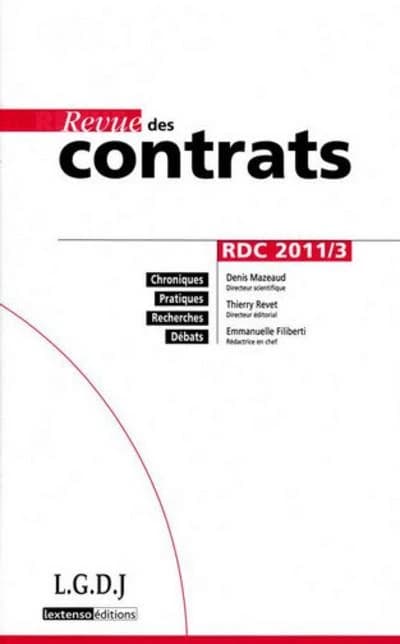 Revue des contrats n.2011