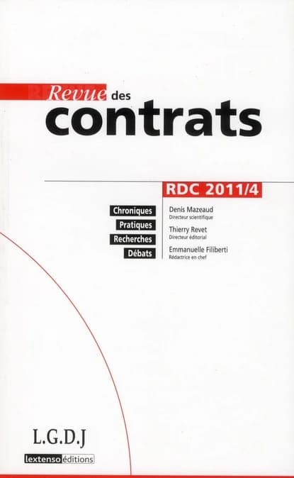 Revue des contrats
