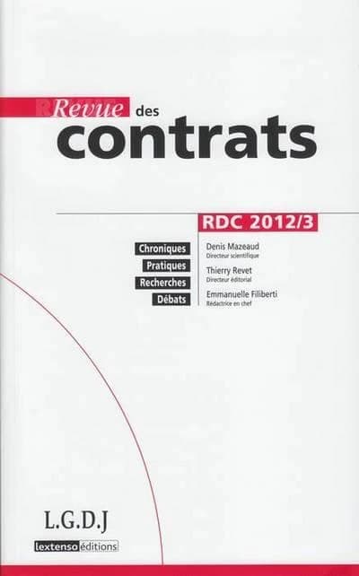 Revue des contrats n.03