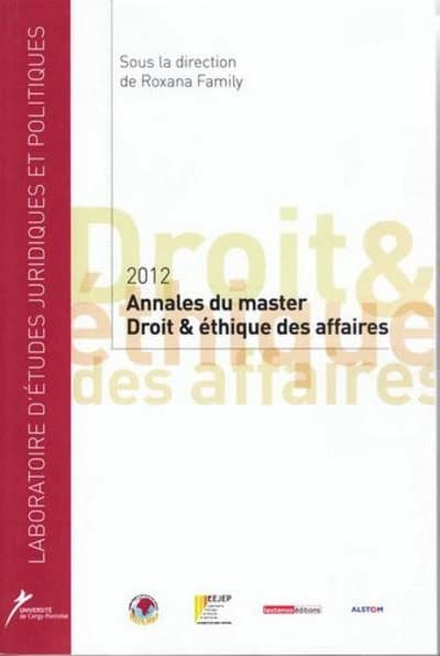 Annales du master droit & éthique des affaires : 2012
