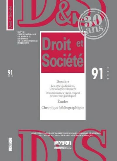 Les styles judiciaires, une analyse comparée ; désobéissance et non-respect des normes juridiques