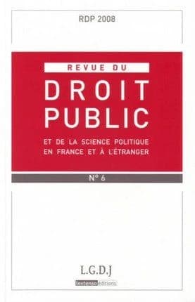 Revue de droit public rdp n 6 2008