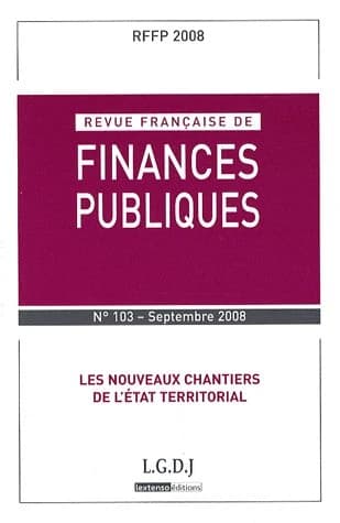 Revue française de finances publiques Tome 103