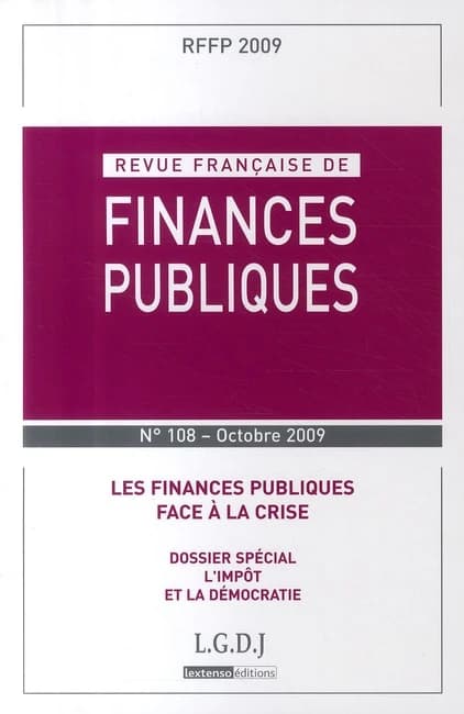 Les finances publiques face à la crise.