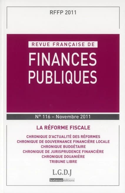 Revue française de finances publiques n.116