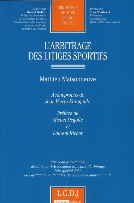 L'arbitrage des litiges sportifs