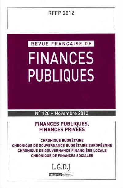 Revue française de finances publiques : novembre 2012
