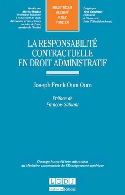 La responsabilité contractuelle en droit administratif