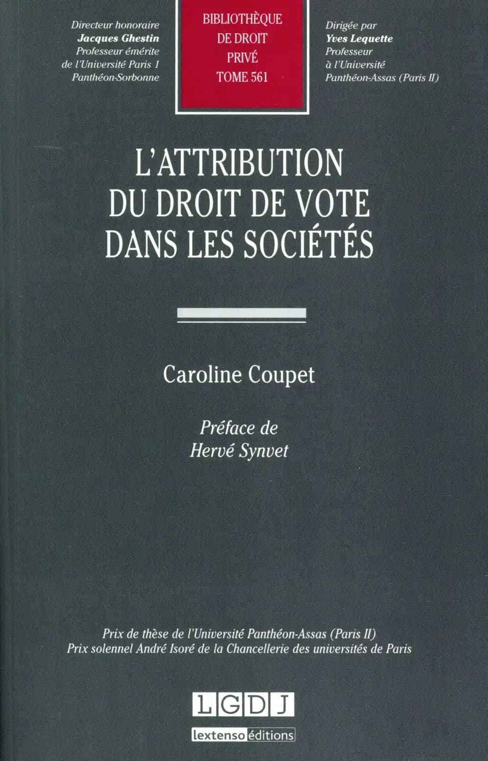 L'attribution du droit de vote dans les sociétés
