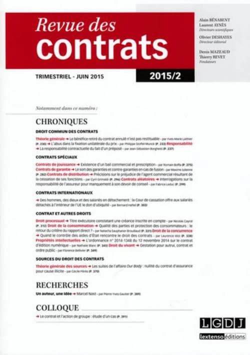 Revue des contrats n.2