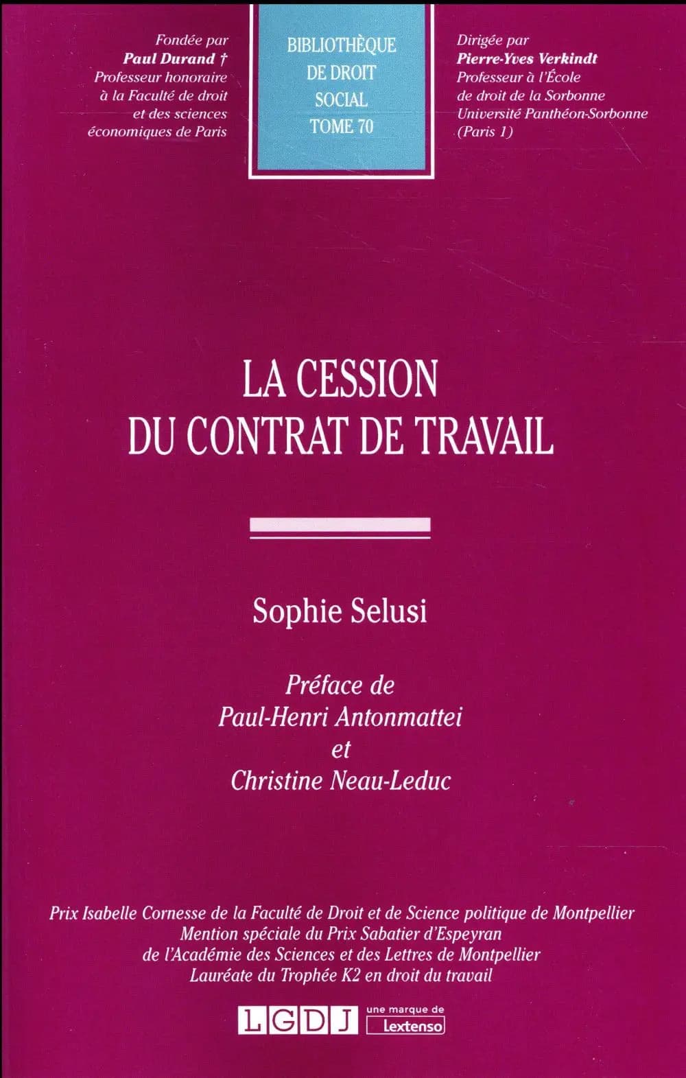 La cession du contrat de travail
