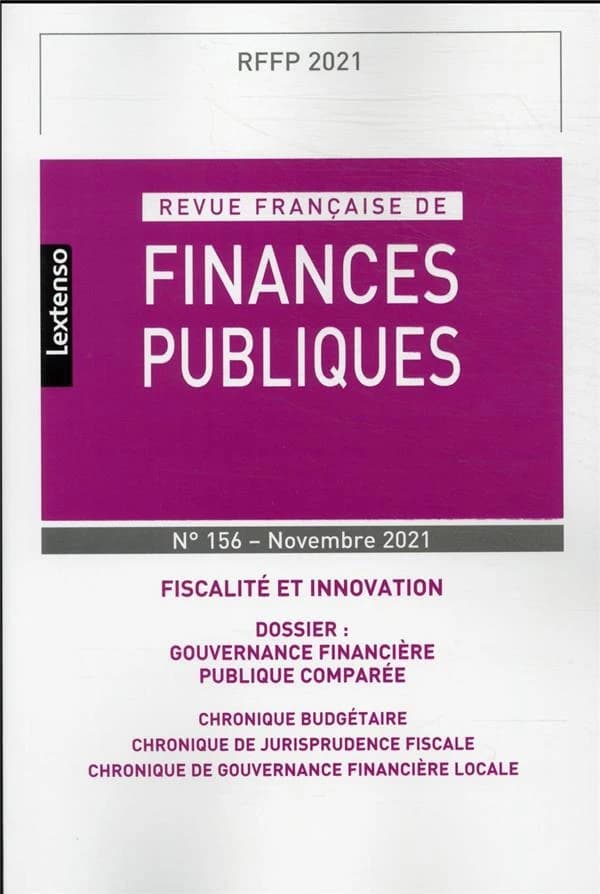 Revue française de finances publiques n.156 : novembre 2021