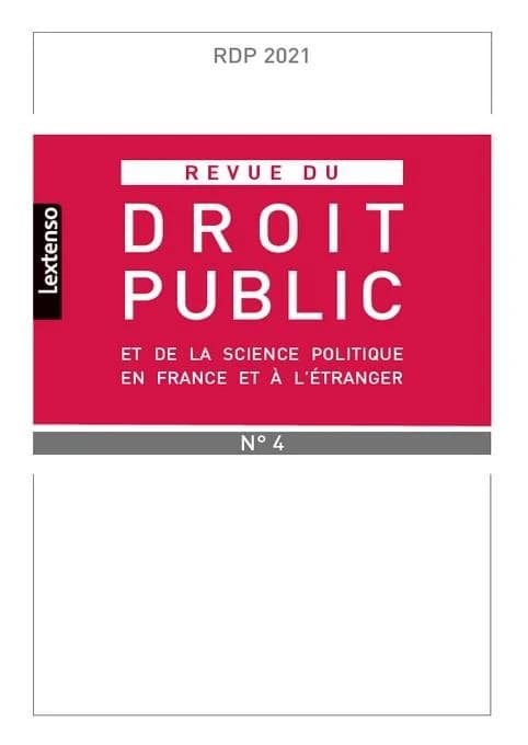Revue du droit public et de la science politique en France et à l'étranger n.2021