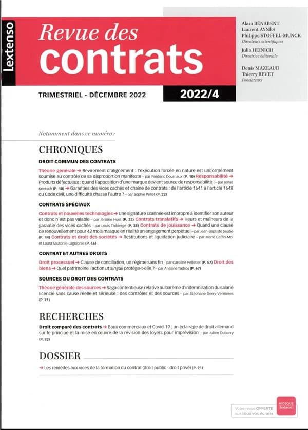 Revue des contrats n.4