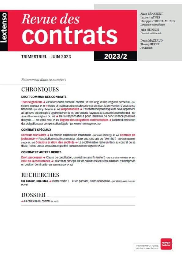 Revue des contrats n.2-2023