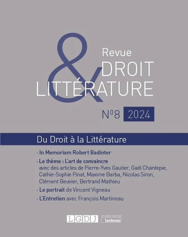 Revue droit & littérature n.8-2024 : La rhétorique
