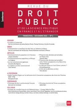 Revue du droit public et de la science politique en France et à l'étranger Tome 4 (édition 2024)
