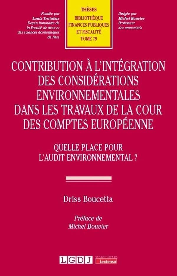 Contribution à l'intégration des considérations environnementales dans les travaux de la Cour des comptes européenne : quelle place pour l'audit environnemental ?
