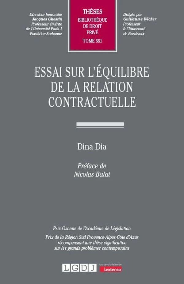 Essai sur l équilibre de la relation contractuelle
