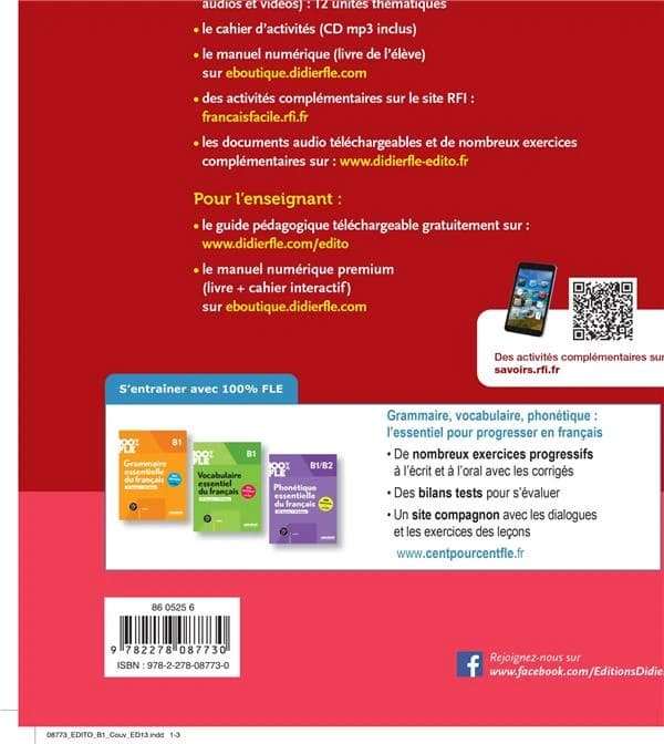 Edito : méthode de français : niveau B1 (2e éd.) Marion Dufour,...[et al.]