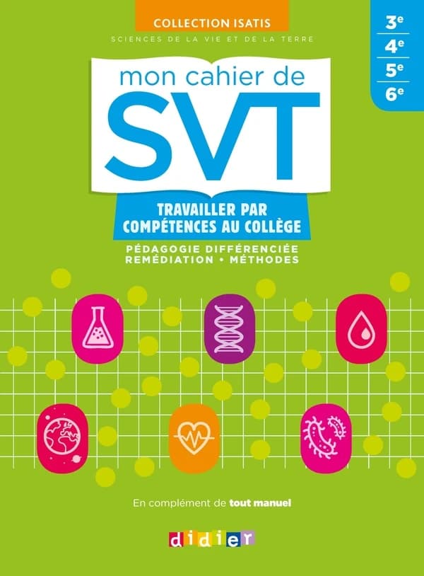 Mon cahier de SVT collège ; cahier