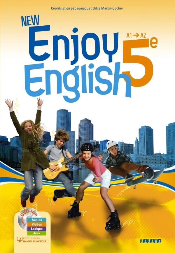 New enjoy english : Anglais ; 5e ; A1>A2