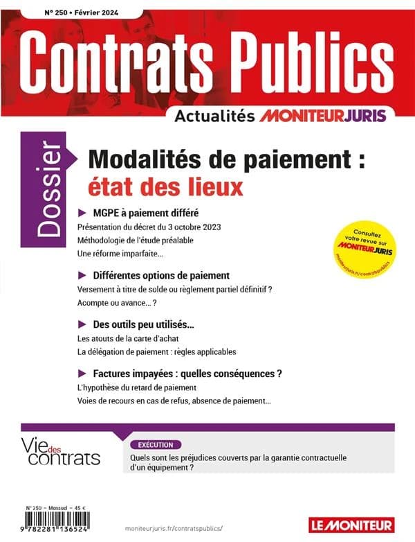 Actualité Commande Contrats Publics n.250 : Modalités de paiement : état des lieux