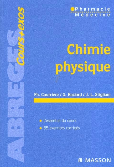 Chimie physique : pharmacie, médecine