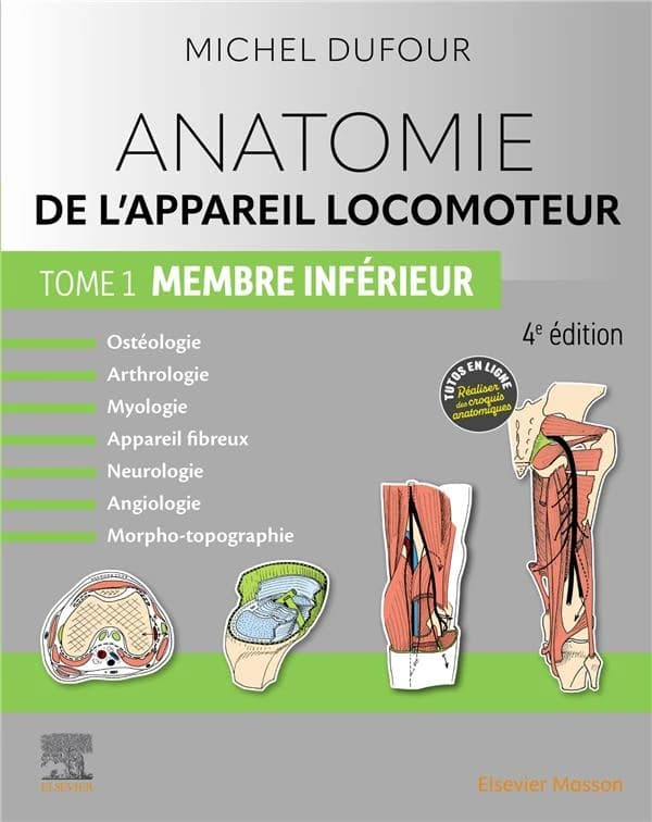 Anatomie de l'appareil locomoteur. Tome 1, Membre inférieur (4e éd.) textes et dessins de Michel Dufour,... ; préface du professeur Claude Gillot