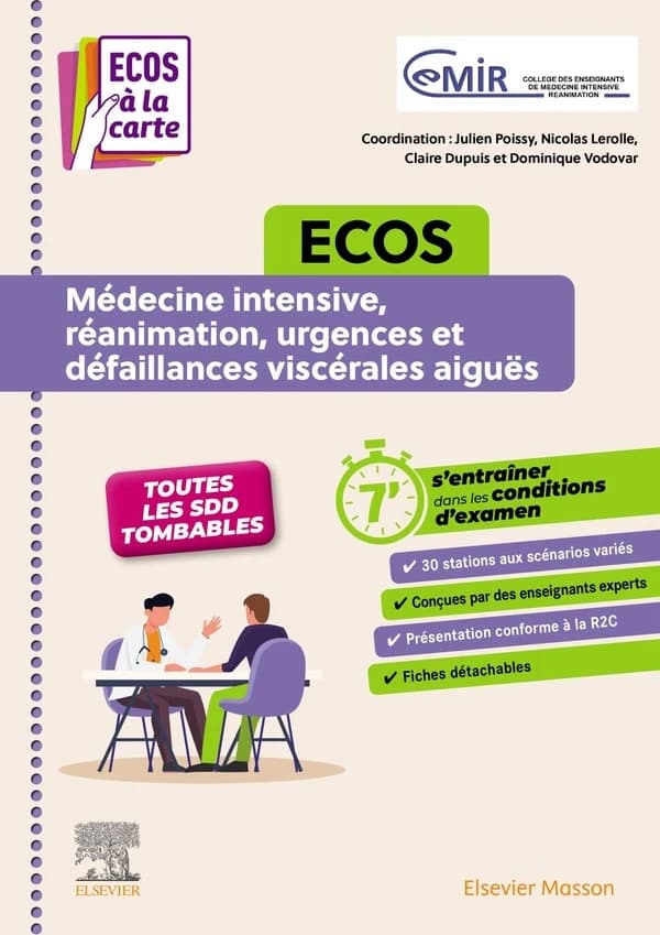 ECOS médecine intensive, réanimation, urgences et défaillances viscérales aiguës