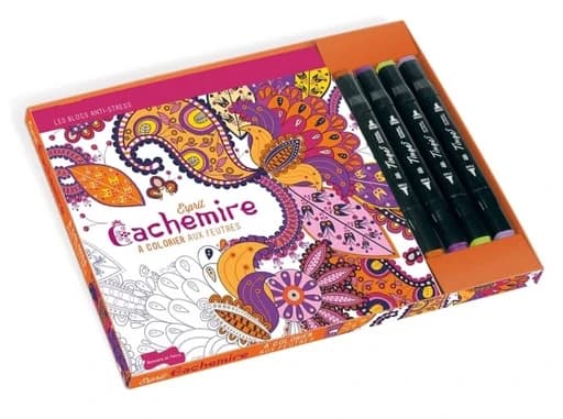 Esprit cachemire : à colorier aux feutres : [Album à colorier]