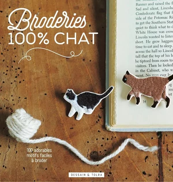 Broderies 100 % chat : 100 adorables motifs faciles à broder