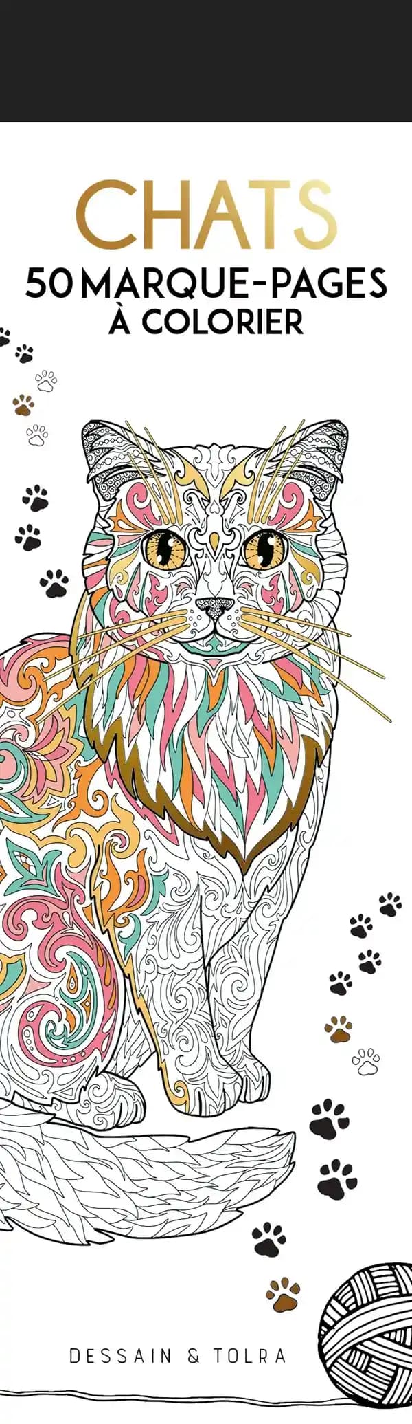 Chats 50 Marque-pages à colorier