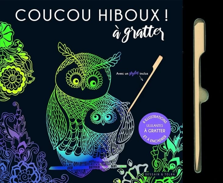 Coucou hiboux ! à gratter : [Carte à gratter]